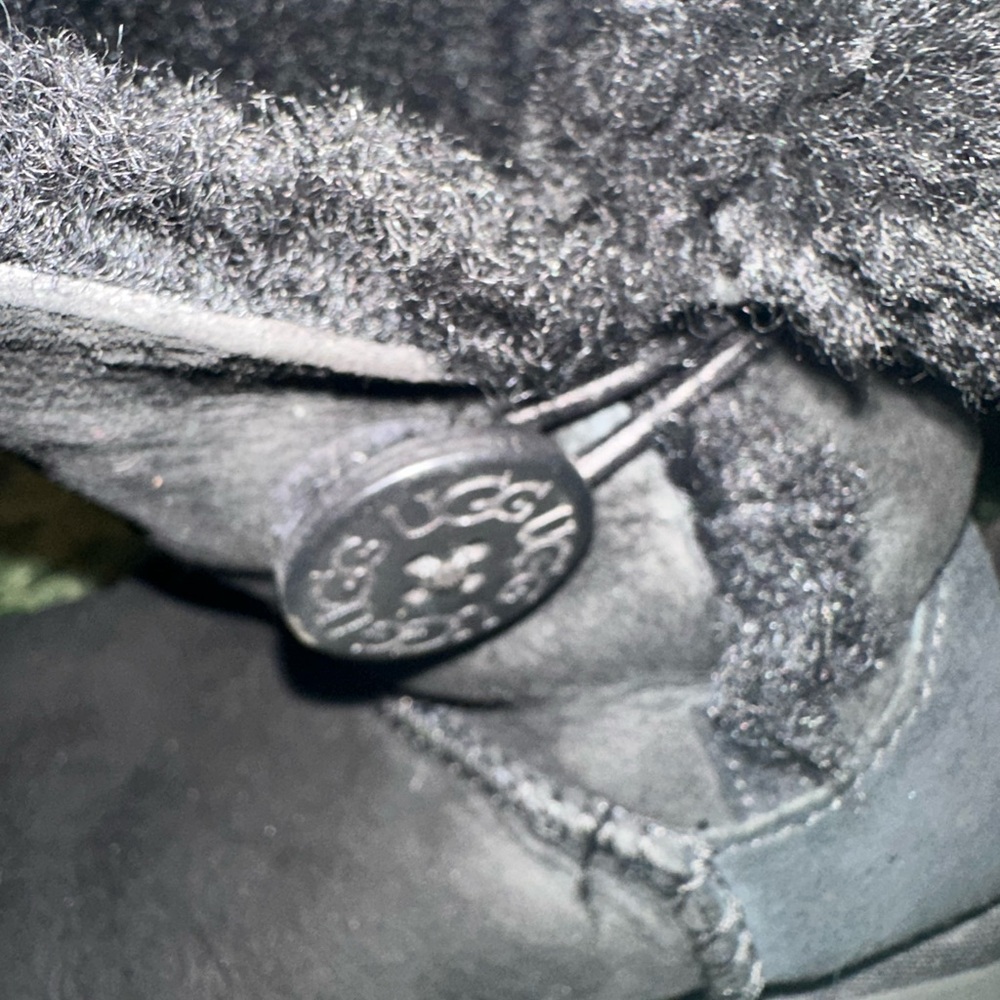 UGG Black Shearling Clogs - Picture 3 of 8